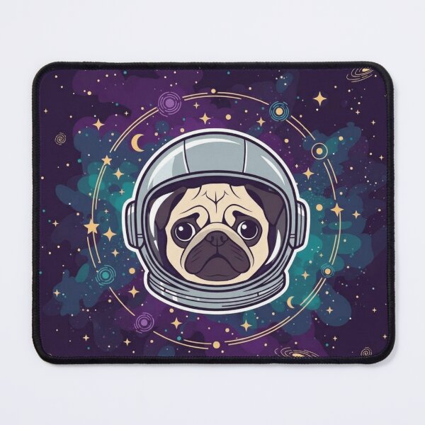 Item preview, Cute Pug Astronaut in Space – Galaxy Dog Cosmic Art designed and sold by abdelski.
