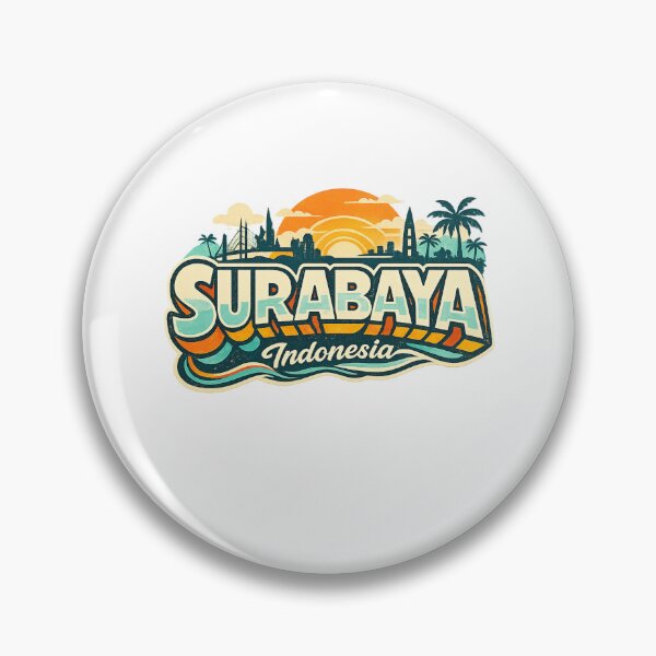Item preview, Surabaya Indonesia Skyline with Suramadu Bridge and East Java Coast designed and sold by Aryabek.