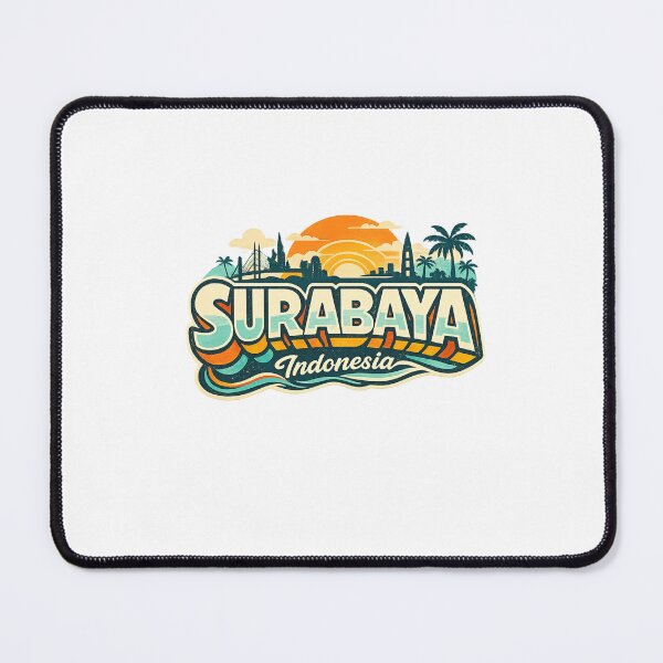 Item preview, Surabaya Indonesia Skyline with Suramadu Bridge and East Java Coast designed and sold by Aryabek.