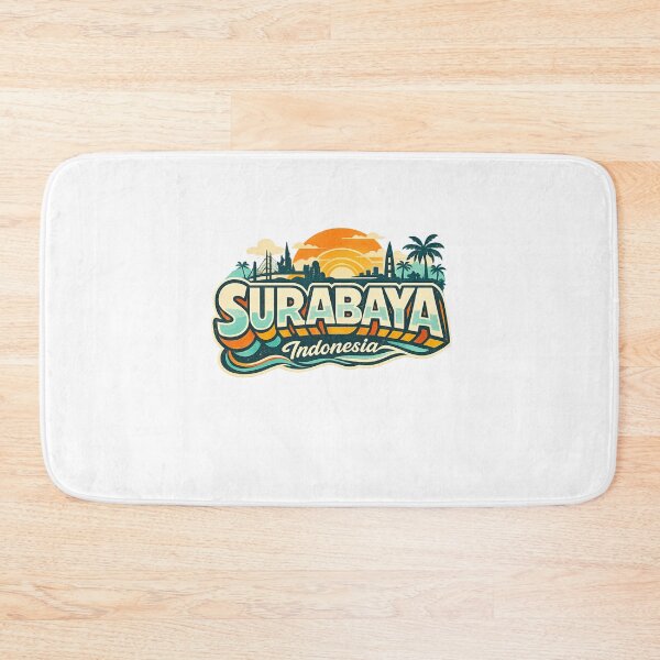 Item preview, Surabaya Indonesia Skyline with Suramadu Bridge and East Java Coast designed and sold by Aryabek.