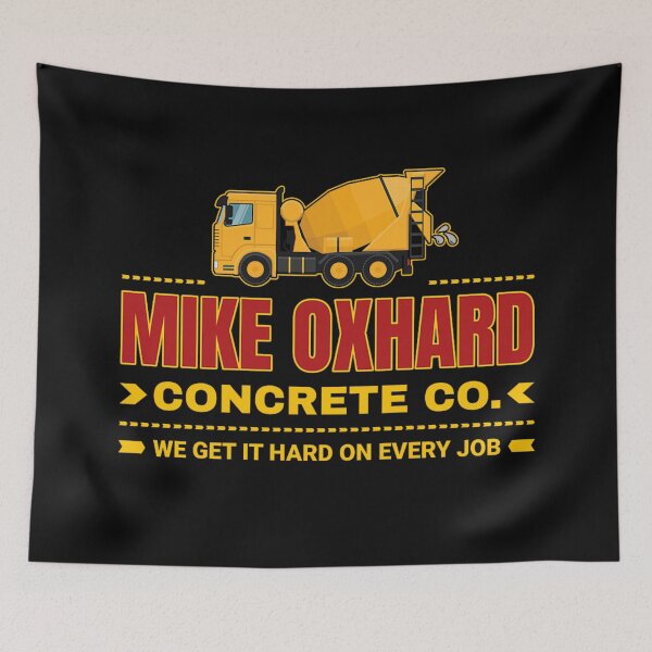 Item preview, Mike Oxhard Concrete Co Funny Construction Parody Dad Joke Dirty Humour Logo designed and sold by NgumohaLanke.