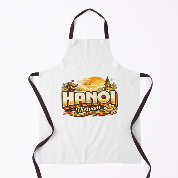 Item preview, Hanoi Vietnam Skyline with Hoan Kiem Lake and One Pillar Pagoda designed and sold by Aryabek.