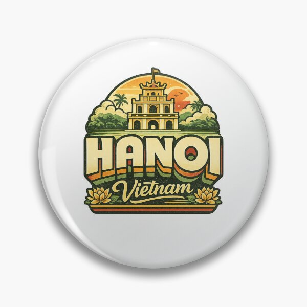 Item preview, Hanoi Vietnam Hoan Kiem Lake with Turtle Tower and Old Quarter designed and sold by Aryabek.