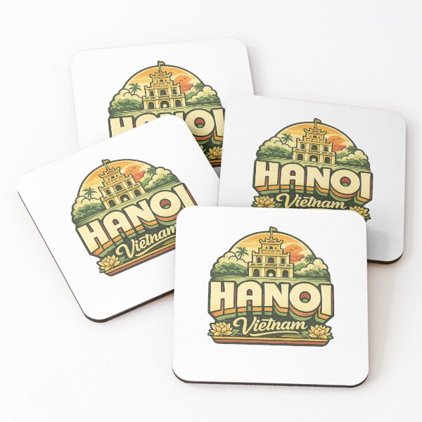 Item preview, Hanoi Vietnam Hoan Kiem Lake with Turtle Tower and Old Quarter designed and sold by Aryabek.