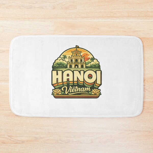 Item preview, Hanoi Vietnam Hoan Kiem Lake with Turtle Tower and Old Quarter designed and sold by Aryabek.