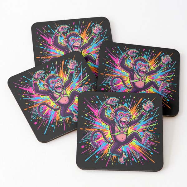 Item preview, Crazy Party Monkey – Neon Chaos Mode designed and sold by RH Design Lab.