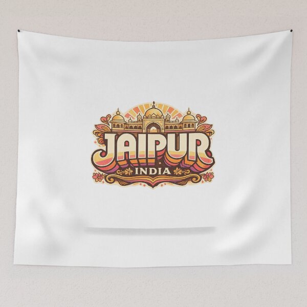 Item preview, Jaipur Rajasthan with Hawa Mahal and Pink City Architecture India designed and sold by Aryabek.