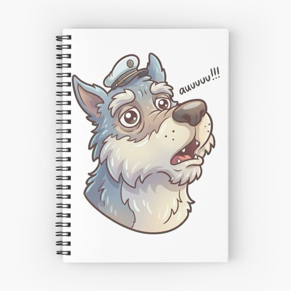 Item preview,  Funny Howling Wolf Mascot – Cute Cartoon Auuu Design Sticker designed and sold by Dospart.