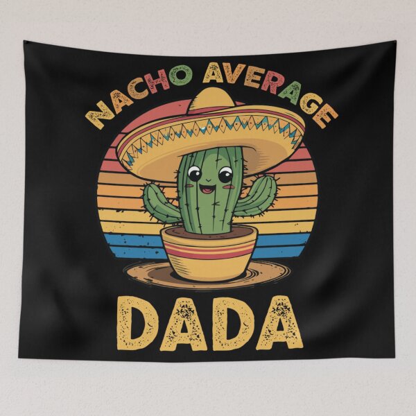 Item preview, Nacho Average Dada Funny Mexican Cactus Sombrero Father's Day Dad Pun Art designed and sold by NgumohaLanke.