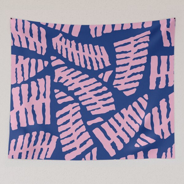 Item preview, Estampado de hojas azules y rosas designed and sold by JustCreate2016.