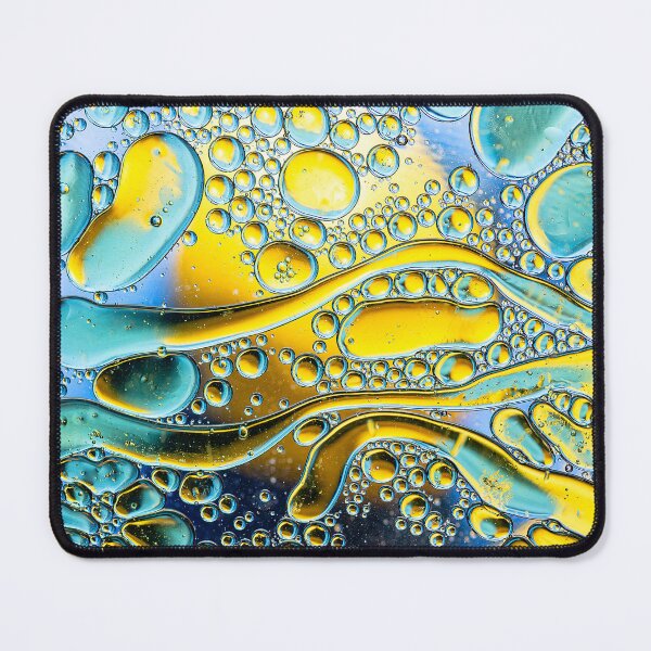 Item preview, Golden Oil Bubbles on Deep Blue Liquid Abstract designed and sold by MartinAlex66554.