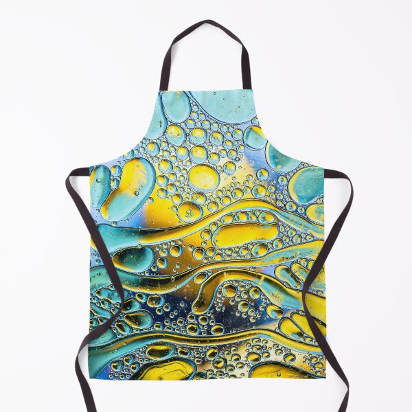 Item preview, Golden Oil Bubbles on Deep Blue Liquid Abstract designed and sold by MartinAlex66554.