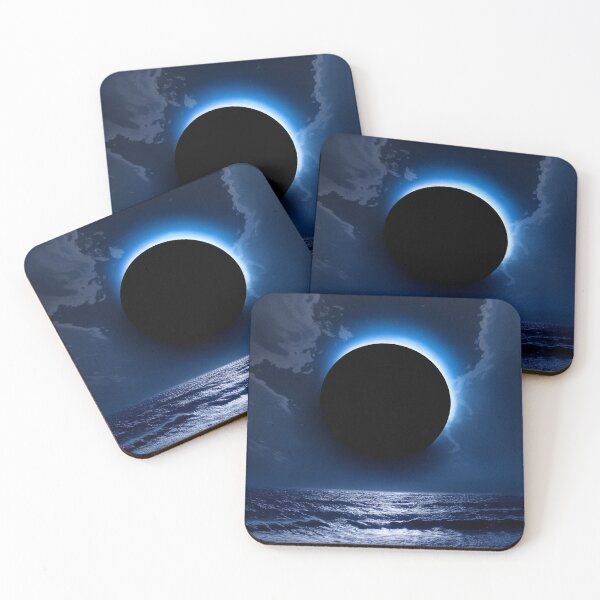 Item preview, Total solar eclipse over dark ocean at night designed and sold by ChernivtsiSkoda.