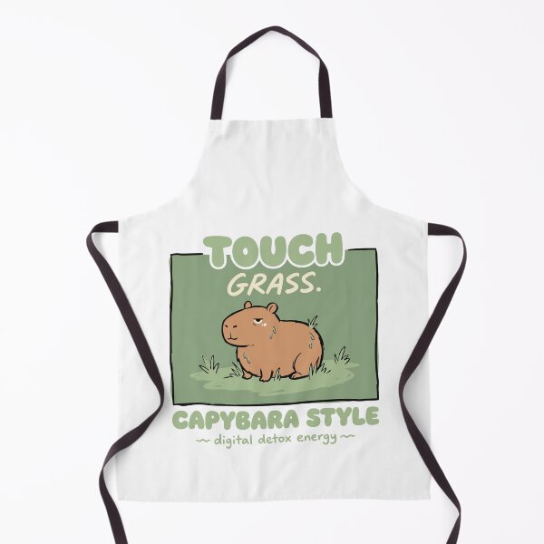 Item preview, Capybara Touch Grass Digital Detox Funny Meme designed and sold by Mdozet.