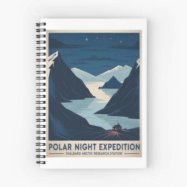 Item preview, Polar Night Expedition Poster – Retro Arctic Svalbard Travel Wall Art designed and sold by Tamas Das.