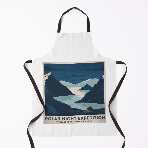 Item preview, Polar Night Expedition Poster – Retro Arctic Svalbard Travel Wall Art designed and sold by Tamas Das.