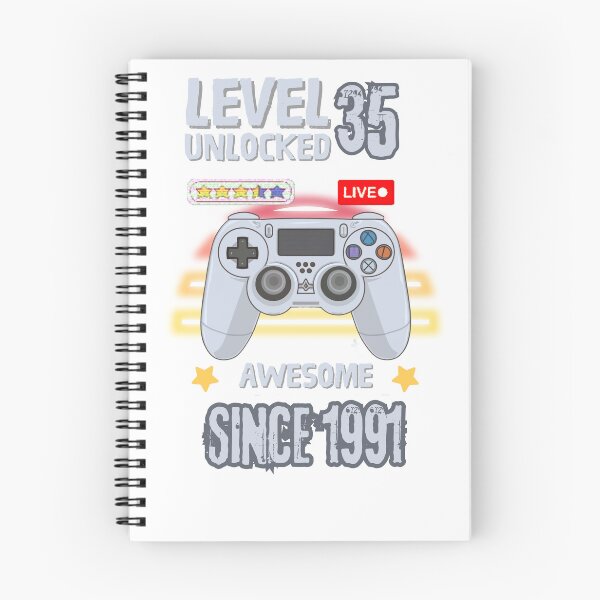 Item preview, 35th Birthday T-shirt 35yr 35 Year Old Birthday Level 35 Unlocked Awesome Since 1991 35th Birthday Gaming T-shirt designed and sold by Zibis09.