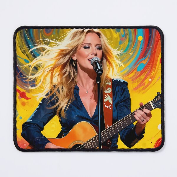 Item preview, Radiant Songstress With Guitar In Vivid Painted Swirls designed and sold by ArtaFutura.