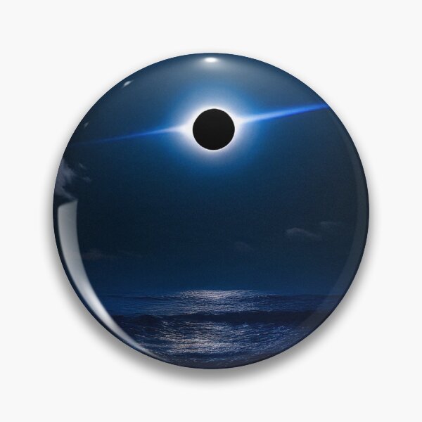Item preview, Total solar eclipse above dark ocean and clouds designed and sold by ChernivtsiSkoda.