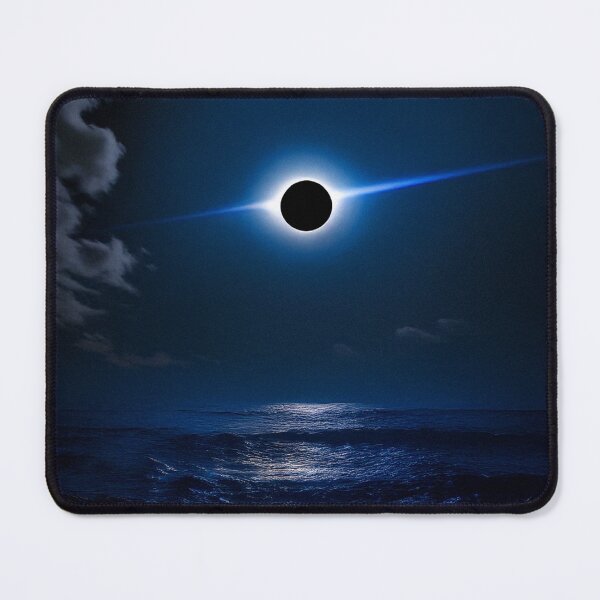 Item preview, Total solar eclipse above dark ocean and clouds designed and sold by ChernivtsiSkoda.