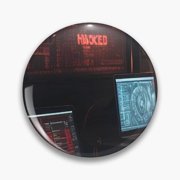 Item preview, Midnight Cyber Workspace Glowing With Breach Warning Shadows designed and sold by ArtaFutura.