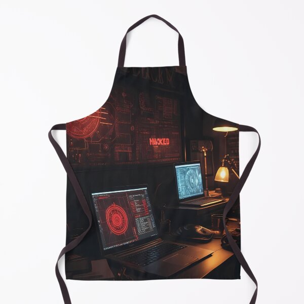 Item preview, Midnight Cyber Workspace Glowing With Breach Warning Shadows designed and sold by ArtaFutura.