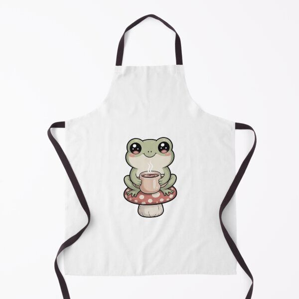 Item preview, Cute Cozy Frog Drinking Tea – Kawaii Aesthetic Frog Sticker designed and sold by YounexxART.