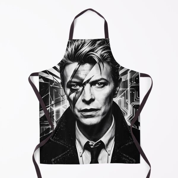 Item preview, Monochrome Futuristic Glam Portrait With Shattered Neon Aura designed and sold by ArtaFutura.