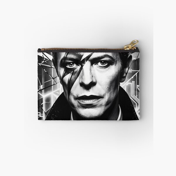 Item preview, Monochrome Futuristic Glam Portrait With Shattered Neon Aura designed and sold by ArtaFutura.