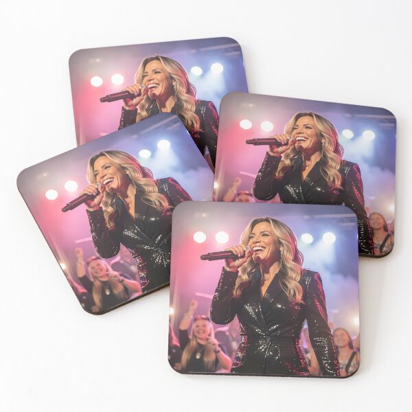 Item preview, Radiant Pop Vocalist Glowing Beneath Midnight Stage Lights designed and sold by ArtaFutura.