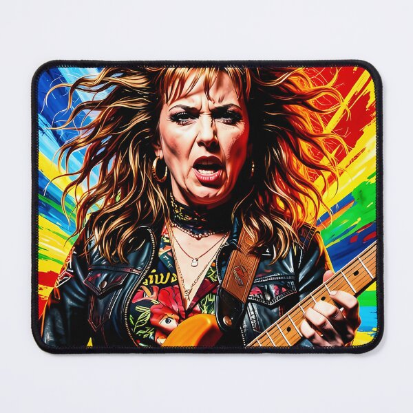 Item preview, Electric Rebel Guitarist Bursting Through Vivid Painted Sound designed and sold by ArtaFutura.