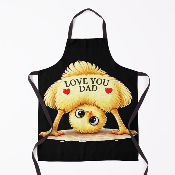 Item preview, Cute Baby Chick Love You Dad Funny Father's Day Animal Illustration Art designed and sold by MassonCalepon.