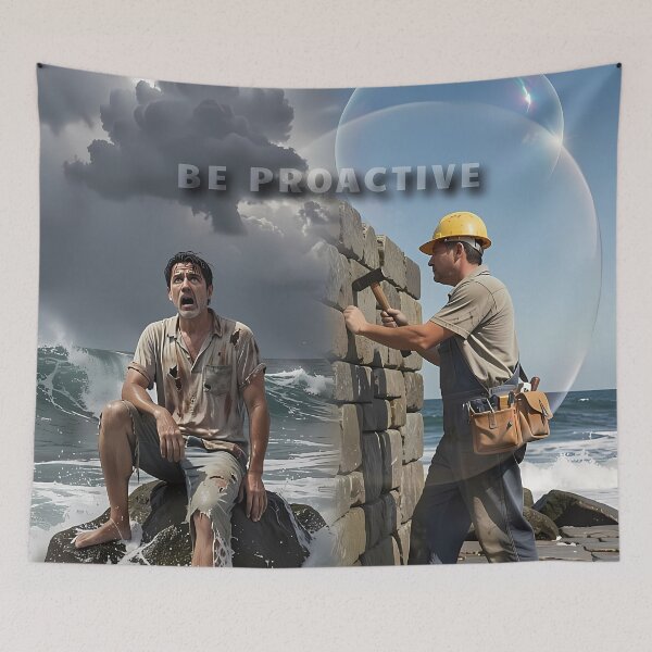 Item preview, Be Proactive Storm Wall Lesson in Coastal Resilience designed and sold by ArtaFutura.