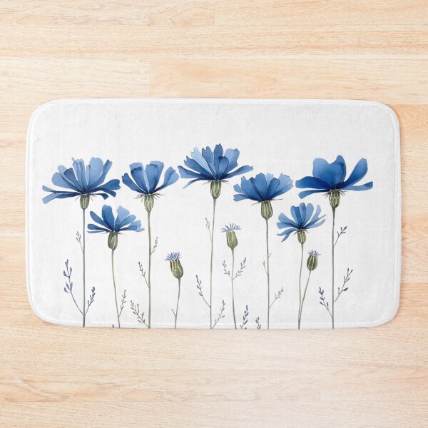 Item preview, Blue wild cornflowers designed and sold by uunaa.