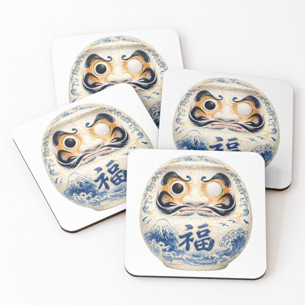 Item preview, Daruma: Porcelain Fuji & Wave Archive - 達磨「白磁富士波」 designed and sold by NYAO-YUUKI.