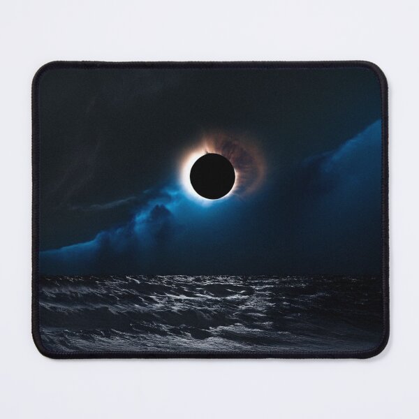 Item preview, Total solar eclipse over stormy dark ocean designed and sold by ChernivtsiSkoda.
