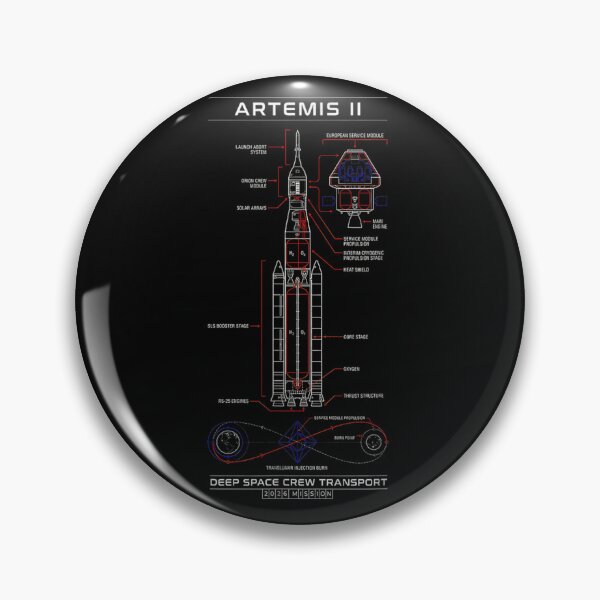 Item preview, Artemis II Deep Space Crew Transport 2026 Moon Mission Rocket Science Blueprint designed and sold by MassonCalepon.