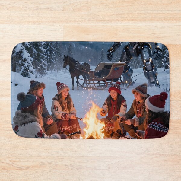 Item preview, Tatra Winter Campfire Friends Watched by Giant Mountain Robot designed and sold by ArtaFutura.