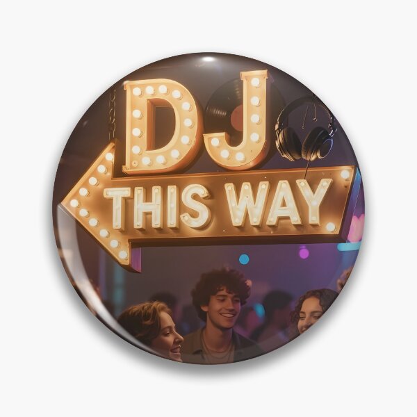 Item preview, Neon DJ Sign Glowing Above Midnight Party Crowd designed and sold by ArtaFutura.