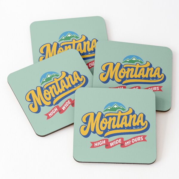 Item preview, Vintage Montana High Wide And Ours Retro 70s State Pride Script designed and sold by Cozy-Old-Pub.