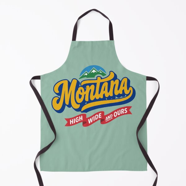 Item preview, Vintage Montana High Wide And Ours Retro 70s State Pride Script designed and sold by Cozy-Old-Pub.