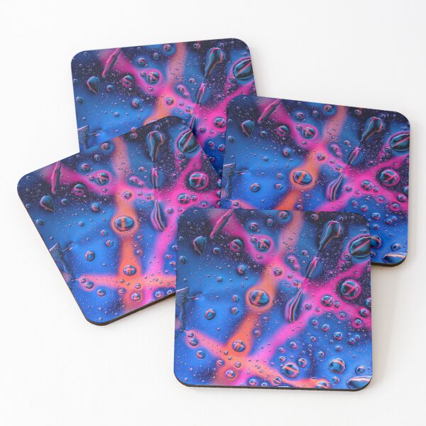 Item preview, Neon Pink Veins on Deep Blue Abstract Art designed and sold by MartinAlex66554.