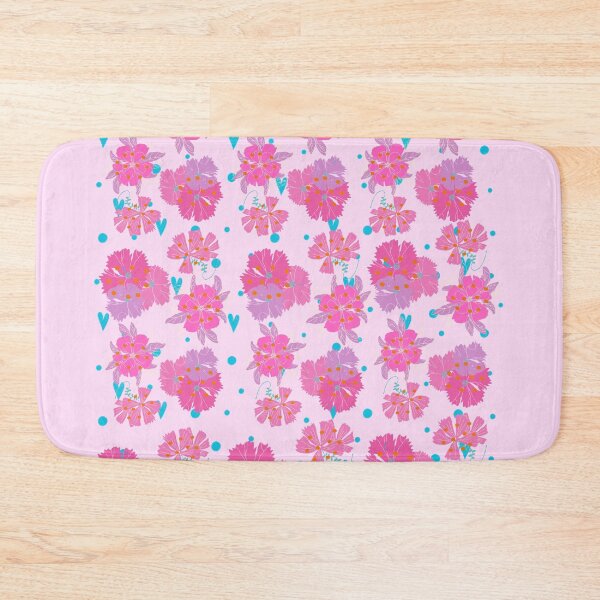 Item preview, Vibrant Pink Floral Hearts Aesthetic Pattern designed and sold by Atlasoloji.