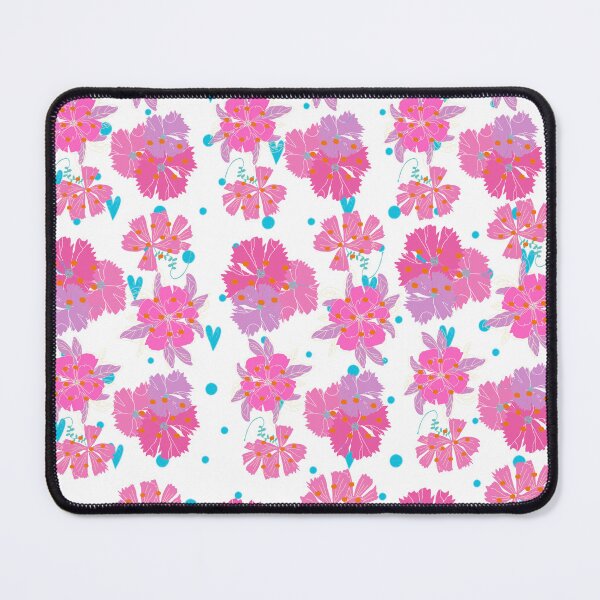 Item preview, Vibrant Pink Floral Hearts Aesthetic Pattern designed and sold by Atlasoloji.