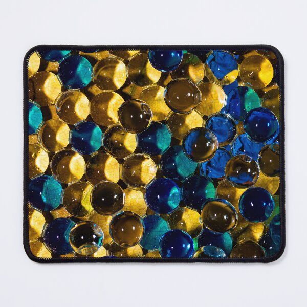 Item preview, Golden and Blue Glass Spheres Mosaic Pattern designed and sold by MartinAlex66554.
