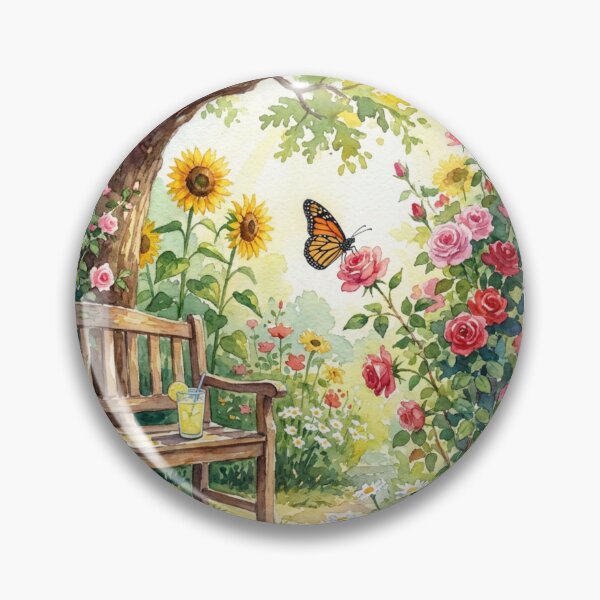 Item preview, Bench in the cottage garden designed and sold by carlsmart1.