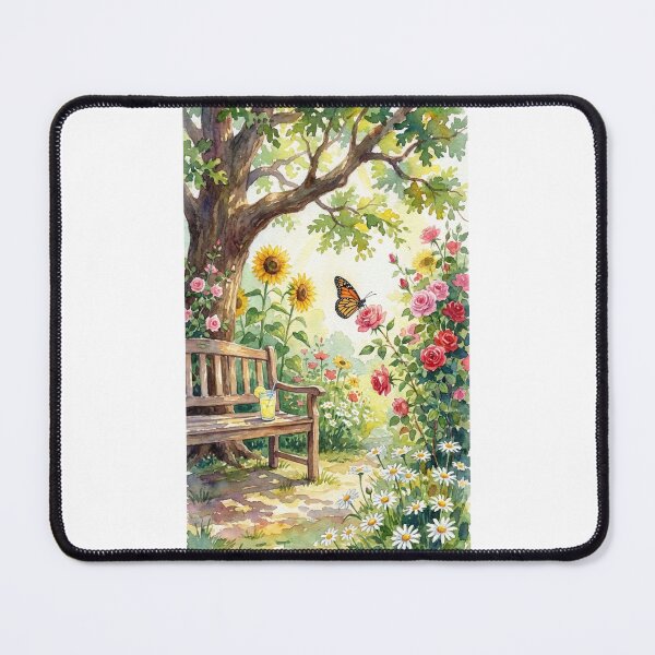 Item preview, Bench in the cottage garden designed and sold by carlsmart1.