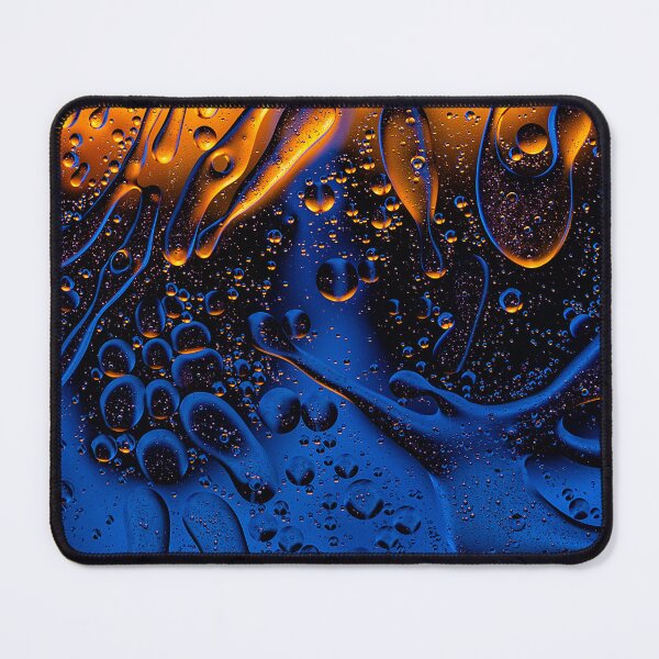 Item preview, Golden Fire and Deep Blue Liquid Abstract designed and sold by MartinAlex66554.