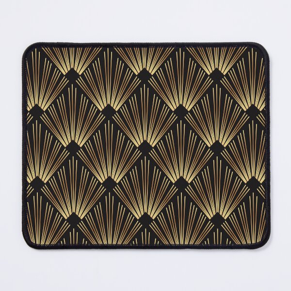 Item preview, Black and gold art deco rhombuses designed and sold by AnnaHolyph.