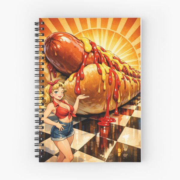 Item preview, Póster gigante de perrito caliente estilo pin-up: perspectiva dinámica del arte pop americano. designed and sold by SEIMEI2025.
